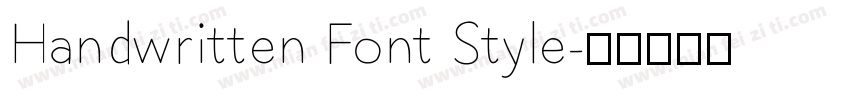 Handwritten Font Style字体转换